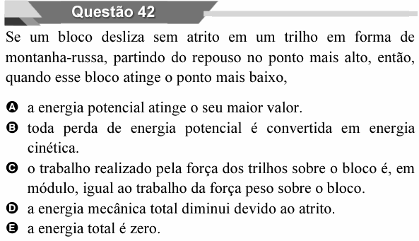 Enunciado da questão 42 de Física do UNIFAL 2026
