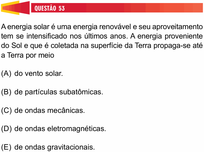 Enunciado da questão 53 de Física do Univesp 2025 (2º semestre)