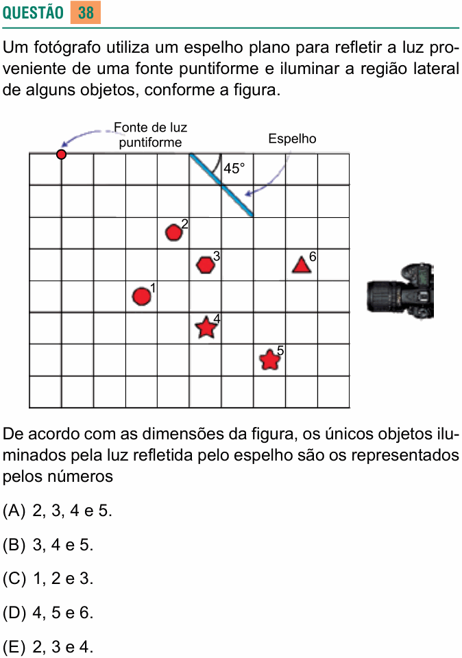 Enunciado da questão 38 de Física do USCS 2026